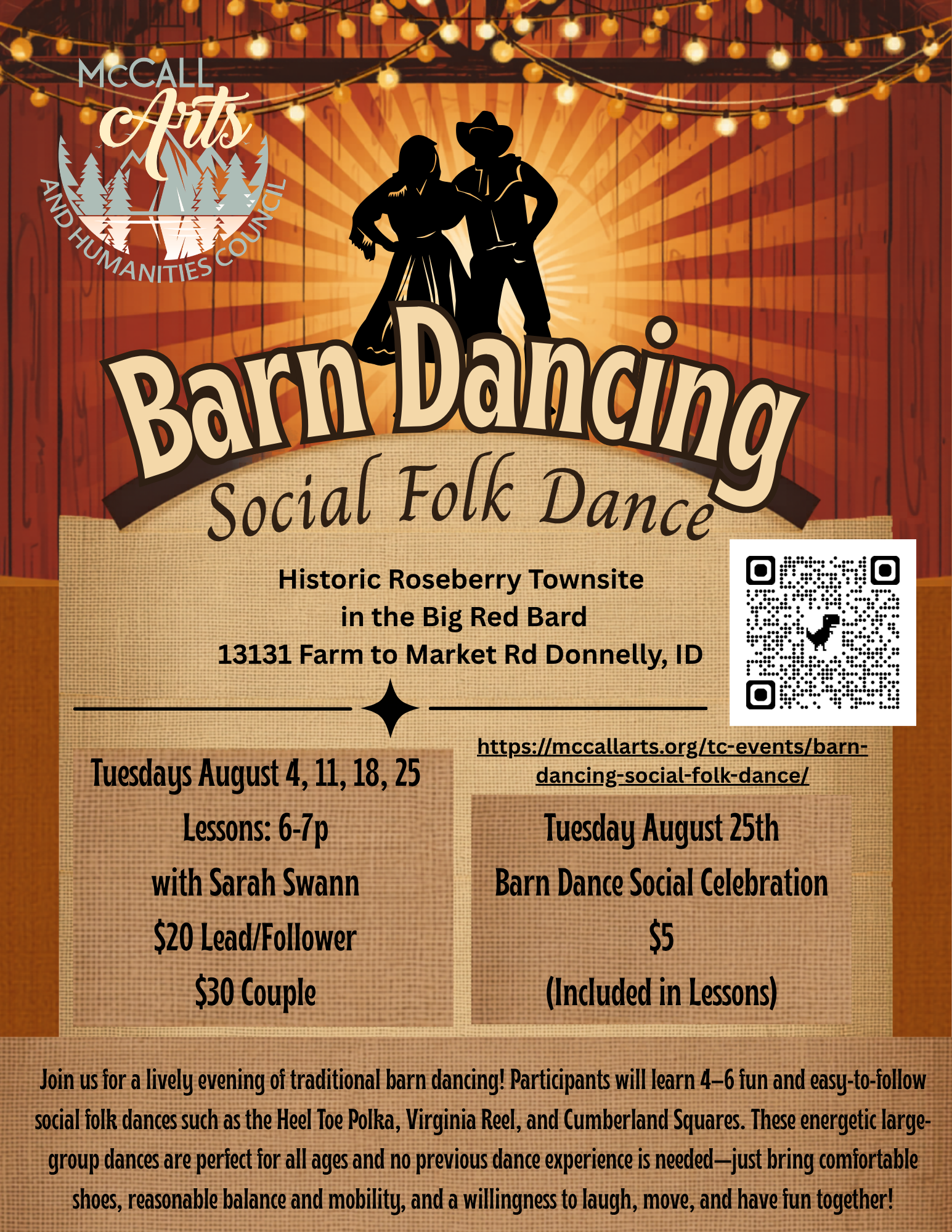 Social Folk Dance Flyer